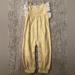 Yellow floral romper